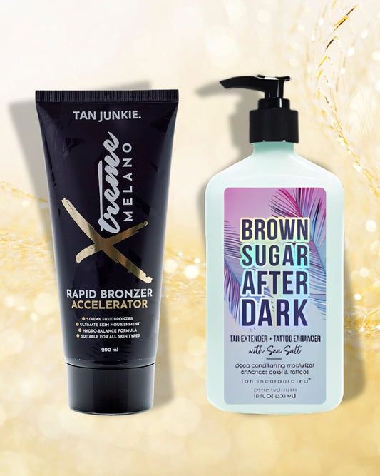 Xtreme Melano Bronzer Accelerator + Brown Sugar After Dark Tan Extender Bundle